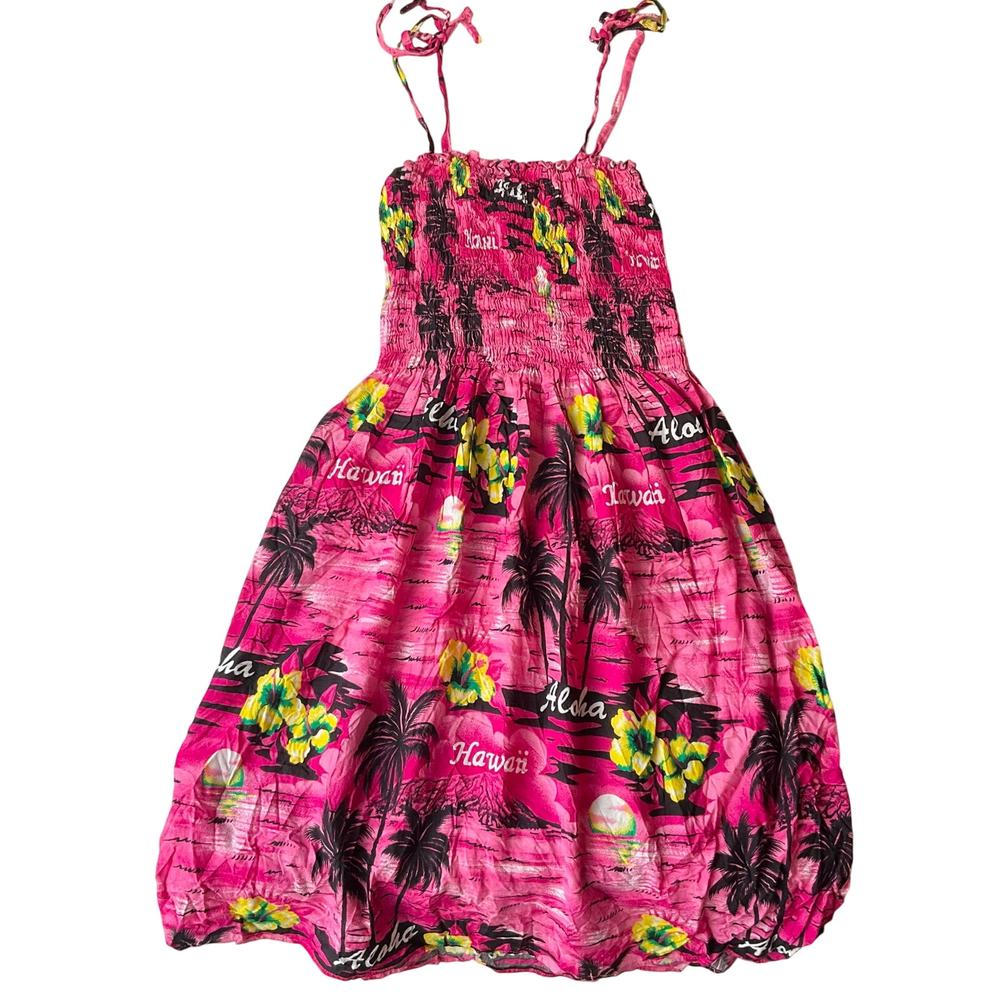 Unity Trading Hawaii Women Dress size S Sleeveless KneeLength AlohaTropical Pink